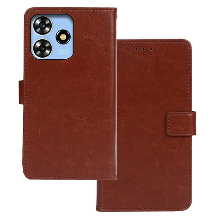 IDEWEI Crazy Horse Pattern Case for ZTE Blade V50 Smart Leather Cover Wallet
