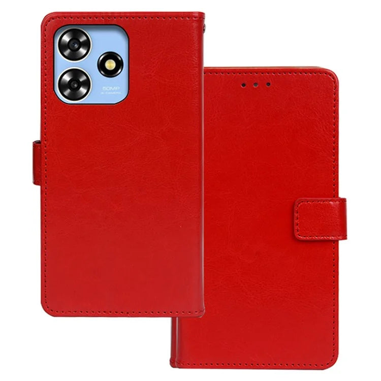 IDEWEI Crazy Horse Pattern Case for ZTE Blade V50 Smart Leather Cover Wallet