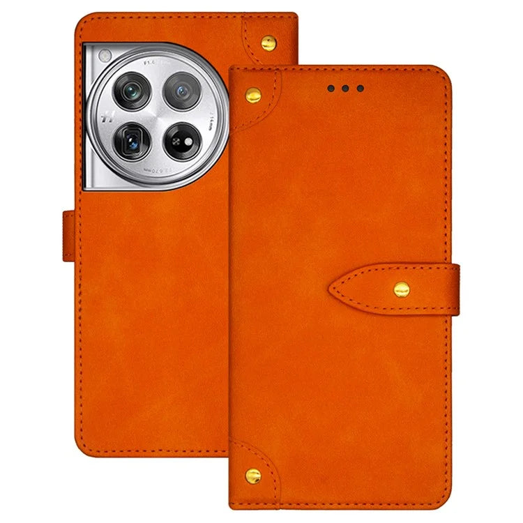 IDEWEI For OnePlus 12 5G Leather Phone Cover with Card Holder Stand