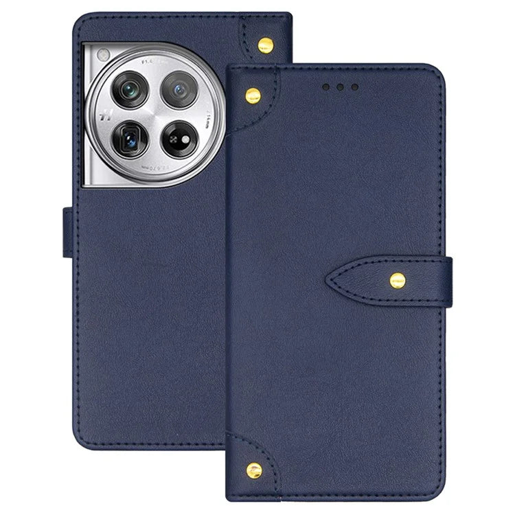 IDEWEI For OnePlus 12 5G Leather Phone Cover with Card Holder Stand