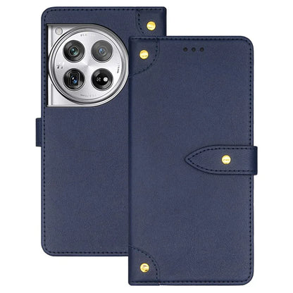 IDEWEI For OnePlus 12 5G Leather Phone Cover with Card Holder Stand