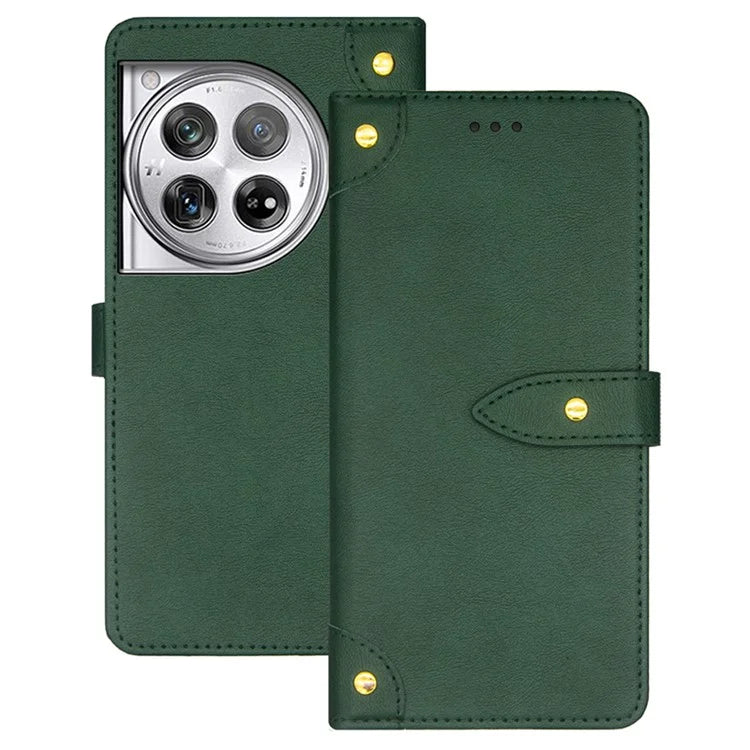 IDEWEI For OnePlus 12 5G Leather Phone Cover with Card Holder Stand