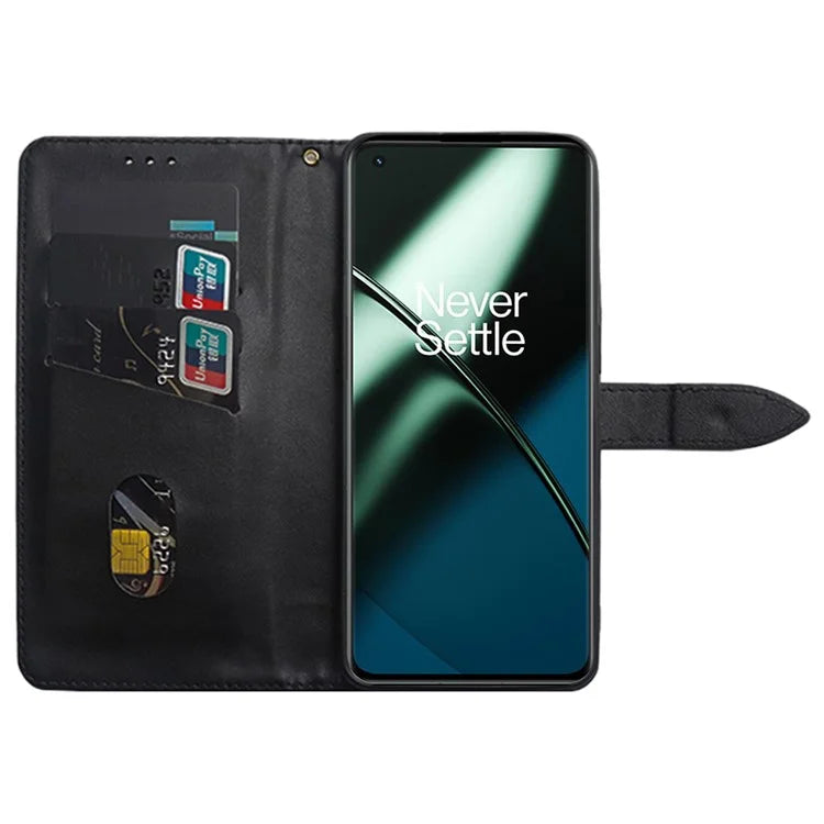 IDEWEI For OnePlus 12 5G Leather Phone Cover with Card Holder Stand