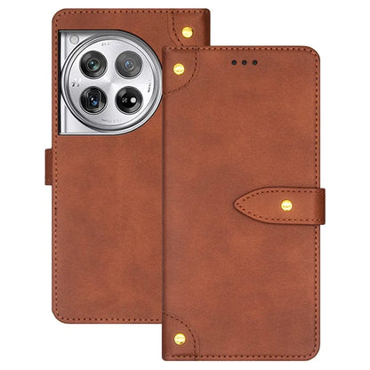 IDEWEI For OnePlus 12 5G Leather Phone Cover with Card Holder Stand