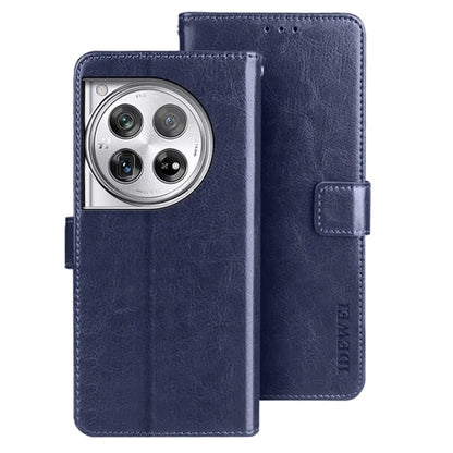 IDEWEI For OnePlus 12 5G Wallet Case Crazy Horse Pattern Folio Flip Leather Cover