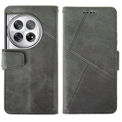 IDEWEI For OnePlus 12 5G Magnetic Case Leather	Calf Texture Shockproof Wallet Phone Cover