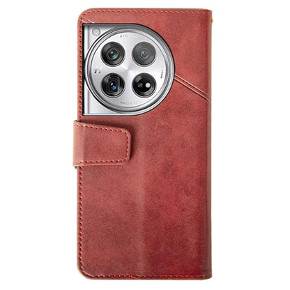 IDEWEI For OnePlus 12 5G Magnetic Case Leather	Calf Texture Shockproof Wallet Phone Cover