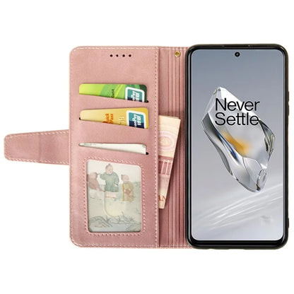 IDEWEI For OnePlus 12 5G Magnetic Case Leather	Calf Texture Shockproof Wallet Phone Cover