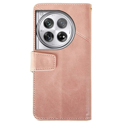 IDEWEI For OnePlus 12 5G Magnetic Case Leather	Calf Texture Shockproof Wallet Phone Cover