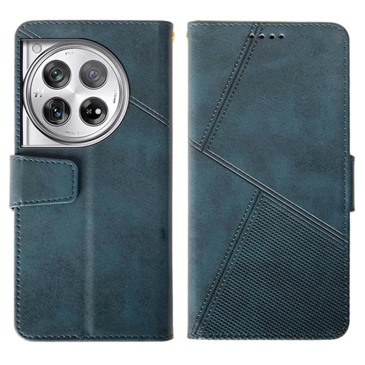 IDEWEI For OnePlus 12 5G Magnetic Case Leather	Calf Texture Shockproof Wallet Phone Cover
