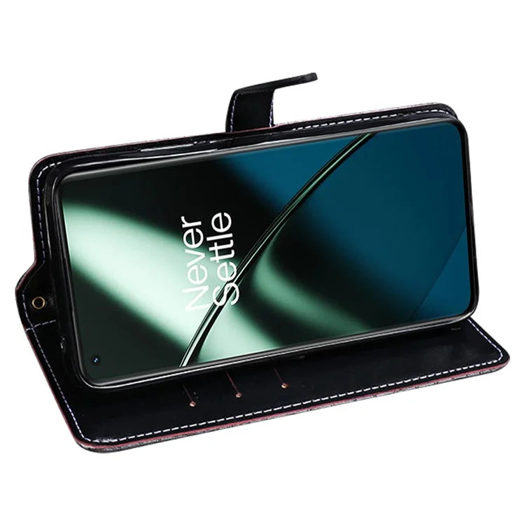 IDEWEI For OnePlus 12 5G Leather Phone Case Crocodile Texture Stand Wallet