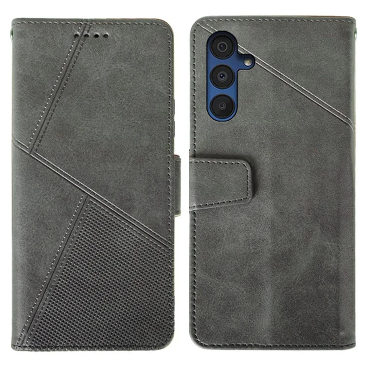 IDEWEI For Samsung Galaxy A15 5G Case Classic Calf Texture PU Leather Phone Stand Cover
