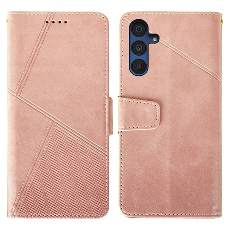 IDEWEI For Samsung Galaxy A15 5G Case Classic Calf Texture PU Leather Phone Stand Cover