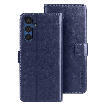 IDEWEI For Samsung Galaxy A15 5G Case Crazy Horse Texture Leather Wallet Cover
