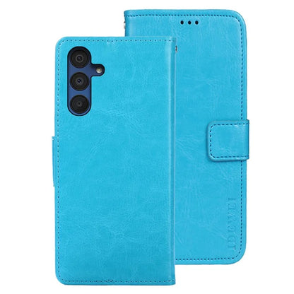 IDEWEI For Samsung Galaxy A15 5G Case Crazy Horse Texture Leather Wallet Cover