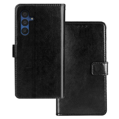 IDEWEI For Samsung Galaxy A15 5G Leather Case with Crazy Horse Texture Wallet Stand