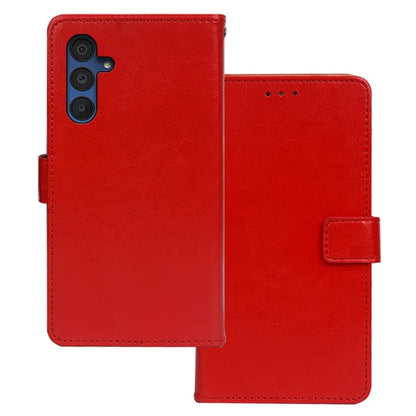 IDEWEI For Samsung Galaxy A15 5G Leather Case with Crazy Horse Texture Wallet Stand