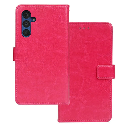 IDEWEI For Samsung Galaxy A15 5G Leather Case with Crazy Horse Texture Wallet Stand