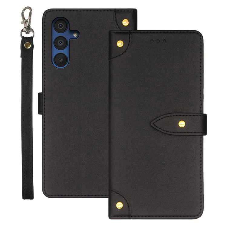 IDEWEI For Samsung Galaxy A15 5G Leather Case Stand Phone Cover Card Holder