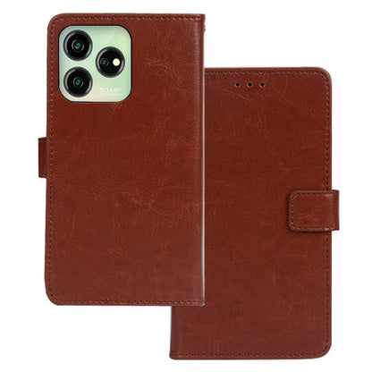 IDEWEI For ZTE Axon 50 Lite Wallet Case Crazy Horse Pattern Leather Cover