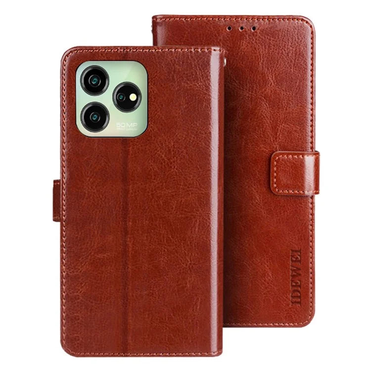 IDEWEI For ZTE Axon 50 Lite Leather Phone Case with Wallet Stand