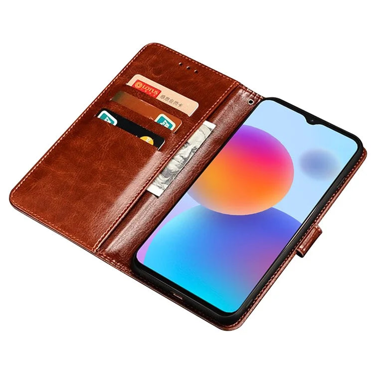 IDEWEI For ZTE Axon 50 Lite Leather Phone Case with Wallet Stand