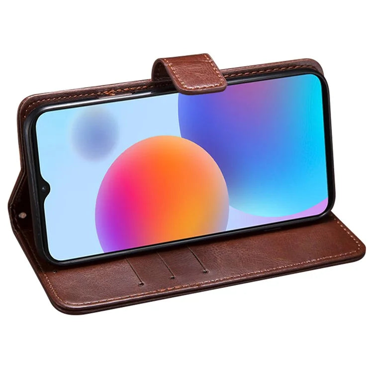 IDEWEI For ZTE Axon 50 Lite Leather Phone Case with Wallet Stand