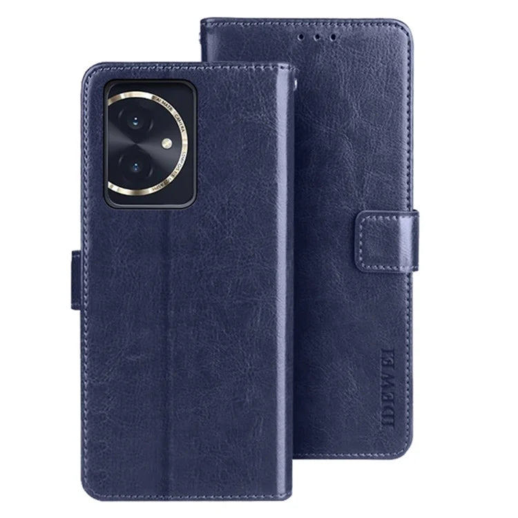 IDEWEI For Honor 100 5G Leather Case Wallet Stand Cover Crazy Horse Pattern