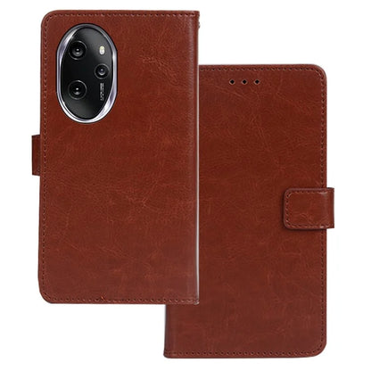 IDEWEI For Honor 100 Pro 5G Leather Case Crazy Horse Texture Wallet Phone Cover