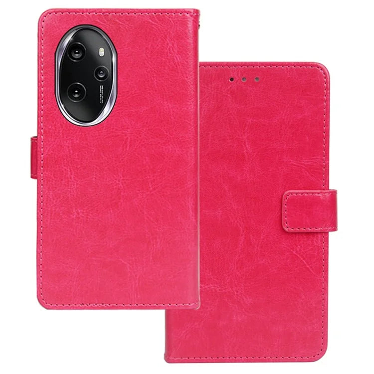 IDEWEI For Honor 100 Pro 5G Leather Case Crazy Horse Texture Wallet Phone Cover