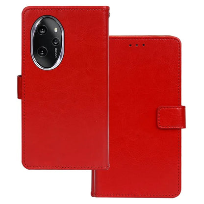 IDEWEI For Honor 100 Pro 5G Leather Case Crazy Horse Texture Wallet Phone Cover