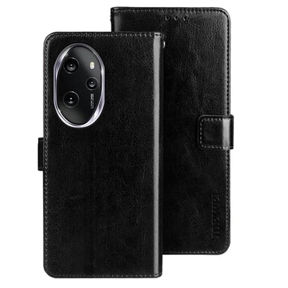 IDEWEI For Honor 100 Pro 5G Flip Leather Case Crazy Horse Pattern Wallet Phone Cover