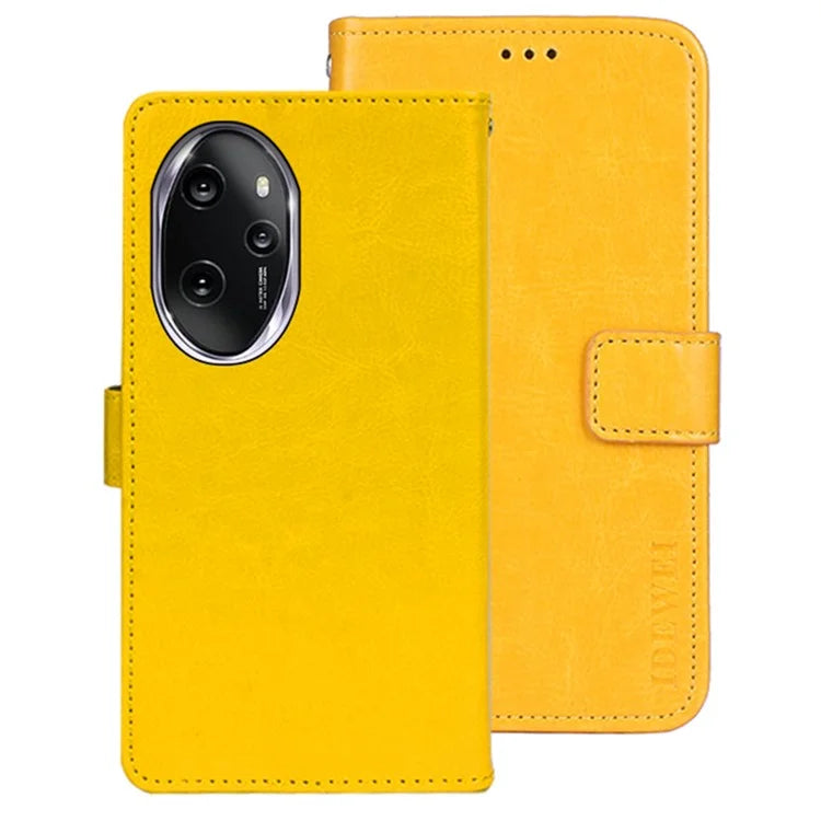 IDEWEI For Honor 100 Pro 5G Flip Leather Case Crazy Horse Pattern Wallet Phone Cover
