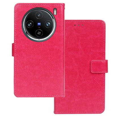 IDEWEI For vivo X100 Pro 5G Phone Case Crazy Horse Wallet Leather Cover