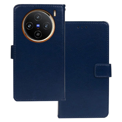 IDEWEI For vivo X100 5G Crazy Horse Leather Case Phone Wallet Stand