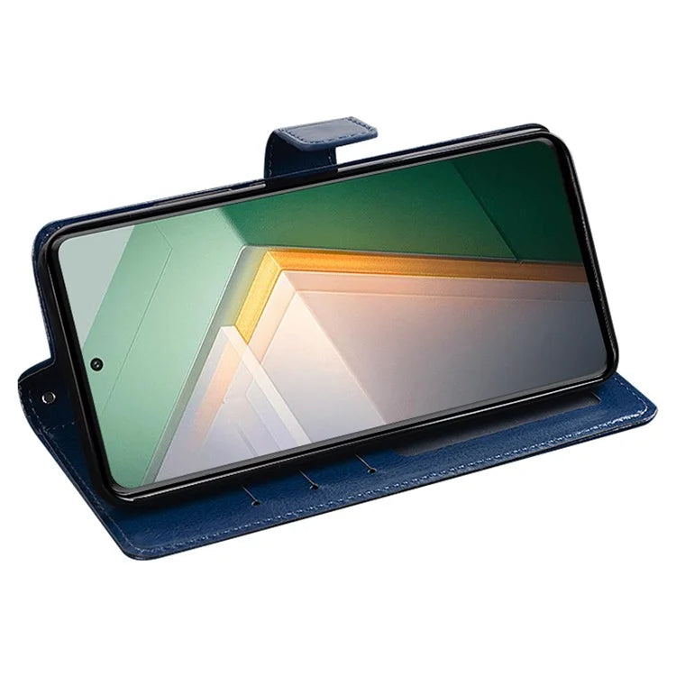 IDEWEI For vivo X100 5G Crazy Horse Leather Case Phone Wallet Stand