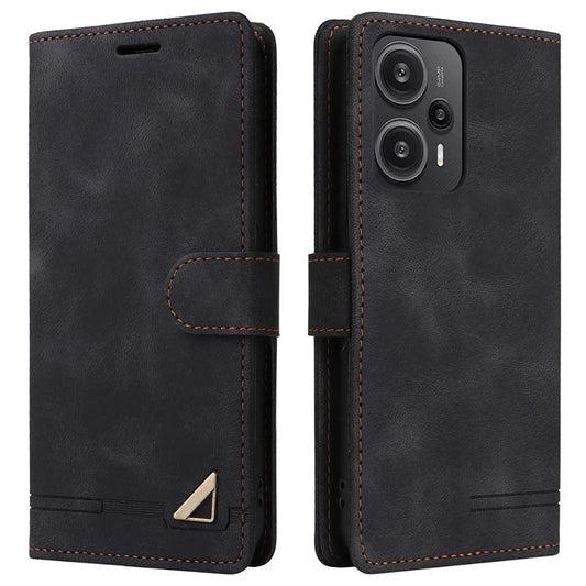 007 Series For Xiaomi Poco F5 5G / Redmi Note 12 Turbo Magnetic Case Leather Skin-touch Cover