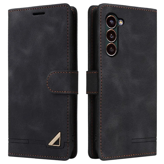 007 Series For Samsung Galaxy S24+ Case TPU+PU Leather Magnetic Skin-touch Phone Stand Cover