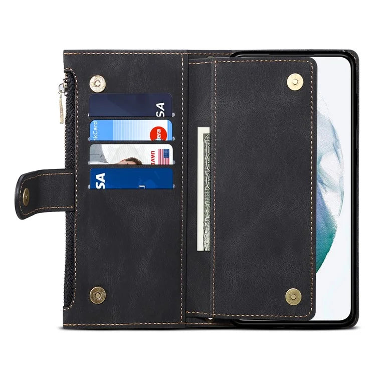 ESEBLE Star Series For Samsung Galaxy A55 5G Case with a Strap Leather Cover Stand