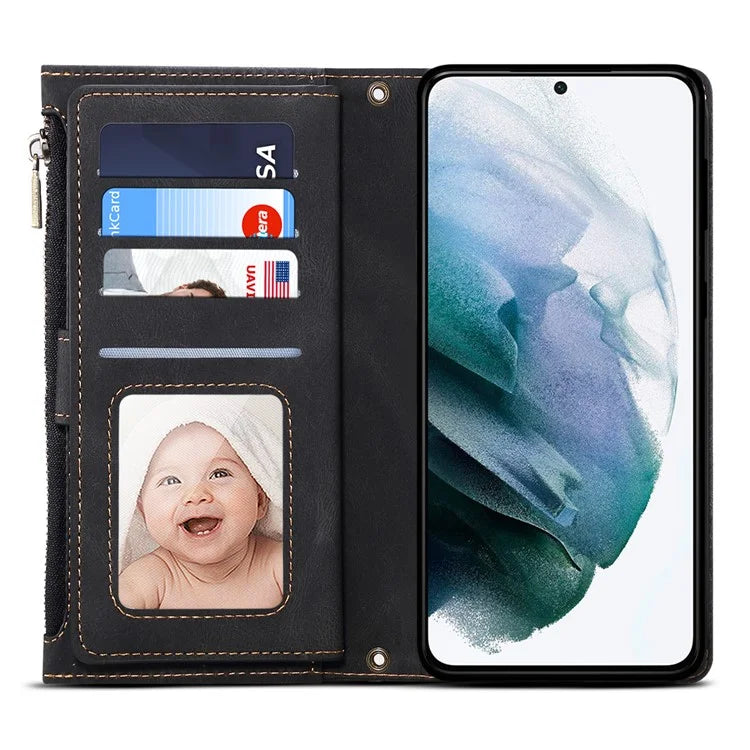 ESEBLE Star Series For Samsung Galaxy A55 5G Case with a Strap Leather Cover Stand