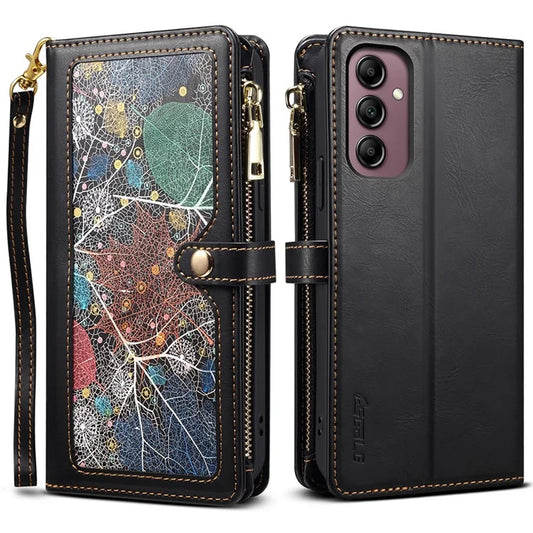 ESEBLE Galaxy Series For Samsung Galaxy A55 5G Leather Case Wallet Stand Cover with Strap