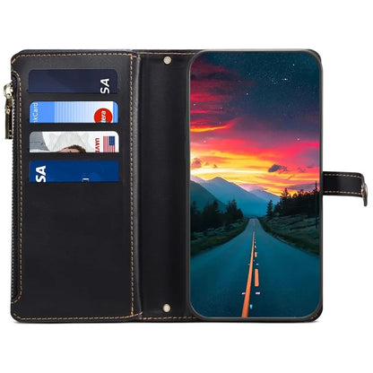 ESEBLE Galaxy Series For Samsung Galaxy A55 5G Leather Case Wallet Stand Cover with Strap