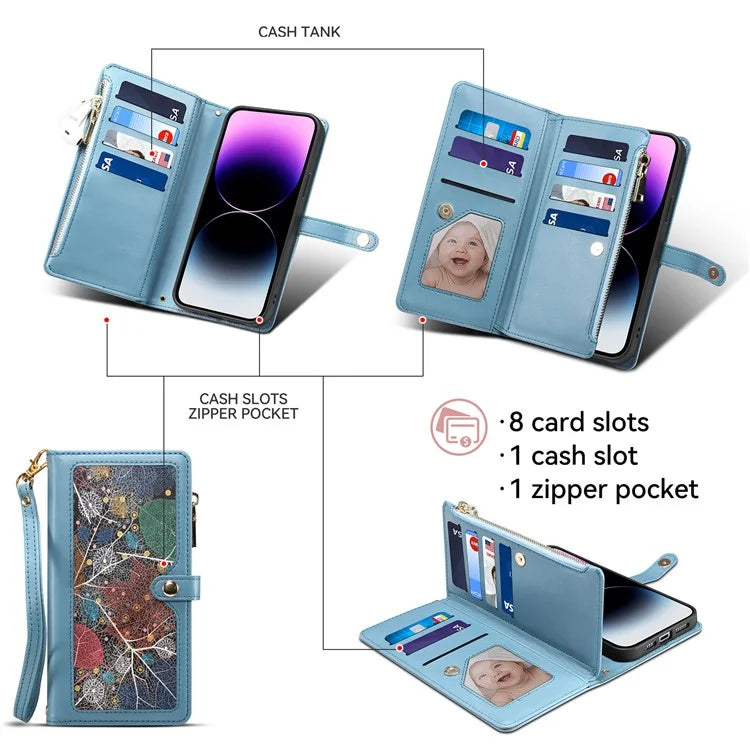 ESEBLE Galaxy Series For Samsung Galaxy A55 5G Leather Case Wallet Stand Cover with Strap