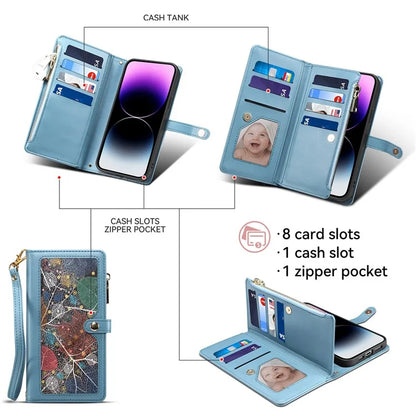 ESEBLE Galaxy Series For Samsung Galaxy A55 5G Leather Case Wallet Stand Cover with Strap
