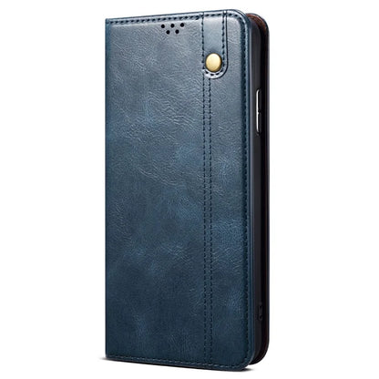 For Samsung Galaxy A55 5G Case Wallet Stand Leather Cover Waxy Crazy Horse Texture