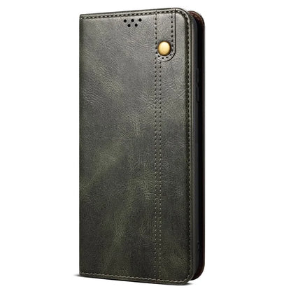 For Samsung Galaxy A55 5G Case Wallet Stand Leather Cover Waxy Crazy Horse Texture