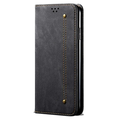 For OnePlus 12 5G Case with Stand Jeans Cloth Texture Wallet Leather Cover