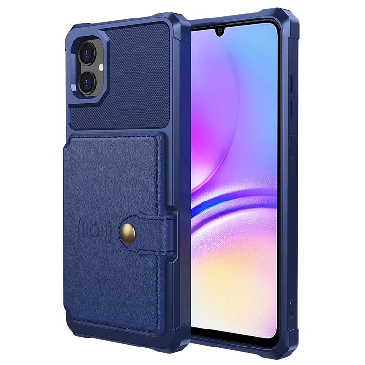 For Samsung Galaxy A05 4G Case Card Holder Kickstand ZM03 PU+TPU Back Cover