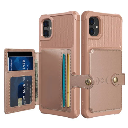 For Samsung Galaxy A05 4G Case Card Holder Kickstand ZM03 PU+TPU Back Cover