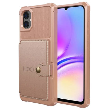 For Samsung Galaxy A05 4G Case Card Holder Kickstand ZM03 PU+TPU Back Cover